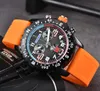 Top Men Full Functional Dwellers Stopwatch Watches Japan Quartz Movement Chronograph Red Blue Green Rubber Strap digital number dial watch Relogio Masculino