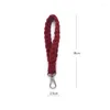 Sleutelhangers Handgeweven schoudertasje Katoenen touw sleutelhanger Karabijn Lanyard riem voor autotas Hangende sleutelhanger sleutelhanger Gevlochten Trinket Cadeau