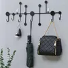 Hooks Creative Iron Art Hook Decoration Wall Porch Hanging Rack Door Back Coat And Hat Key Storage