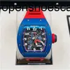 Luxe RicharMilles horloge Mechanisch automatisch uurwerk Waterdicht Zwitsers uurwerk Topkwaliteit RM030 Blue Side Red Limited 427 50 complete se