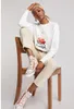 Kadın Sweaters İspanyol Sonbahar/Kış Moda Sıradan Pullover Sanat Nakış Deseni Uzun Kollu Örgü