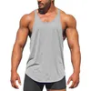 Regata de fitness masculina, roupas de musculação, camisa crossfit, coletes de algodão, top muscular, academia, camiseta sem mangas 269i