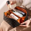 Kosmetiktaschen-Hüllen, Designer-Damen-Kosmetiktasche, Make-up-Taschen aus echtem Leder, Make-up-Box, großer Reiseveranstalter, Reise-Kulturbeutel, Tragetaschen