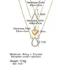 Anhänger Halsketten Trend Elegante Schmuck Kristall Hohl Wasser Tropfen Form Halskette Gold Farbe Frauen Mode Herz Großhandel