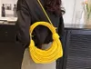 Goldene Abendkupplungsbeutel Handtaschen für Frauen silberne Knoten Bag Handtasche Doppelknotenbeutel Gold gewebter Bag Knoten Knoten