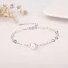 Link Armbanden 2023 Aankomst Parels Luxe Hart Rose Goud Zilver Kleur Armband Voor Vrouwen Bruiloft Bruid Aan Hand Cadeau Sieraden