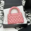 Mini borsa shopping di lusso in pelle di vitello 19 cm |Borsa a tracolla con catena a tracolla di qualità specchio, moda firmata