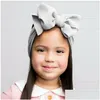 Acessórios de cabelo moda bebê meninas grande arco headbands elástico bowknot hairbands headwear crianças headdress cabeça bandas nascido turbante envoltórios dhtfd