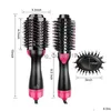 Hair Curlers Straighteners Dryers 3 In 1 Dryer Brush One Step Air Curling Iron Blowing Straightener Comb Drop Delivery Products Care Styling Dhsn1 0918