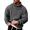 Mode-pull décontracté hommes tricots hiver automne 2023 pull pull mâle grande taille col roulé pull tricoté Man331T