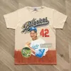 Designer-Modebekleidung Hip-Hop-T-Shirts T-Shirts Barriers Ny Jackie Robinson T-Shirt Baseball-Charakter Tie Dye Kurzarm-T-Shirt für Herren und Damen