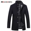 Misto lana da uomo Cappotto di lana Holyrising Uomo Cappotti spessi Soprabito Uomo Cappotti e giacche monopetto con gilet regolabile 4 colori M-3XL J230918