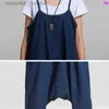 Damen-Overall, Strampler, Denim-Baumwolle, lange Overalls, Frühling und Sommer, koreanisches Damen-Kleid in großer Größe, lockeres Trägerkleid (Spot) L230918