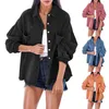 Women's Blouses Distressed Denim Shirts For Women Jean Jacket Coat Ladies Ripped Holiday Vacation Travel Beach Cardigan Grunge Streetwear