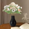 Fleurs décoratives artificielles Rose fleur Simulation mariage bouquets soie florale avec Vase
