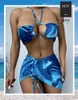 Costume da bagno da donna 2023 Costume da bagno bikini sexy con stampa divisa in tre pezzi all'ingrosso