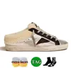 Designer Gold Casual Shoes Women Nieuwe release Paris Sequin Classic beroemde dia Do Old Dirty Echt lederen sneakers