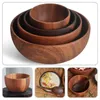 Dinnerware Sets Pasta Holder Container Convenient Wood Bowl Decorative Fruits Household Wooden Rice Salad Baby