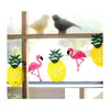 Banner Flagi hawajskie tropikalne flamingo ananas Fel flaga girland bunting letnia impreza świąteczna nocna noc Dekoracja baby shower Dr Dhv5z