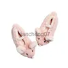 Slippers cute cartoon animals mouse pink funny children warm soft safe mute indoors winter autumn 2020 hot sale x0916