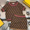 Ubrania dla dzieci designerska spódnica i koszulka o szyi dziecięce ubrania dla dzieci dres dressit pełny literę letni strój dla dzieci najlepsze koszulki wygodne