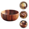 Ensembles de vaisselle porte-pâtes, conteneur pratique bol en bois décoratif Fruits ménage salade de riz en bois bébé