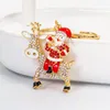 New designer fashion creative rhinestone elk Christmas Santa Claus car key chain pendant bag pendant wholesale explosive special