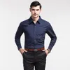 Pure kleur katoen heren shirts met lange mouwen maat 5XL 6XL 7XL 8XL wit blauw zwart rood zakelijk bruiloft banket elegante mannen sh2357