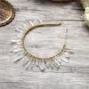 Wedding Hair Jewelry Luxury Crystal Tiara Hair Combs Raw Quartz Headband Wedding Crystal Comb Bridal Hair Accessories Prom Hairpins Jewelry Gifts 230918