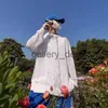 Herrenpullover Frühling Sommer Mode Street Wear Fischnetzpullover Einfache einfarbige vielseitige Rundhals-Langarm-T-Shirt HipHop Ruffian Handsome Hol J230918