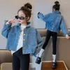 Jackets All Match Jacket Coat Streetwear Girl Spring Autumn Outdoor Denim 2023 Casual Loose Sport Tide Clothing Fashion Clothes Kid