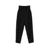 Women's Pants Women Solid Color High-Waisted Casual Radish 2023 Winter Female Draped Trousers With Belt