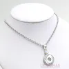 Hela AB Crystal Snap Necklace utbytbara snaphängen Halsband Fit 18mm Snap Button Jewelry Diy Bijoux Collier270D