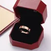 High Quality love ring V gold 18K will never fade ring official reproductions With counter box couple rings exquisite gift B0011