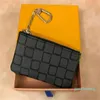 Monedero de diseñador para mujer y hombre, carteras para llaves, tarjetero de moda, bolso con cremallera de cuero