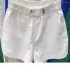 Damesshorts zomer gewassen katoen dun casual 2023 elastische taille veelzijdige losse dames sport wijde pijpen middenbroek