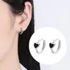 Boucles d'oreilles cerceau croix oreille pile Punk bijoux Piercing Cartilage boucle d'oreille corps coeur acier inoxydable