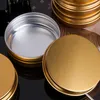 60ml Empty Refillable Aluminum Jars 60g Black Gold Metal Tin Cosmetic Containers Crafts Packaging Small Aluminum Box 68x25mm