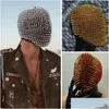 Party Masks Studded Spikes Fl Face Jewel Margiela Mask Halloween Cosplay Funny Supplie Head Wear Er Drop Delivery Home Garden Festive Dhnzk