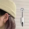 Studörhängen 1 st rostfritt stål Industriell skivstång Long Ear Piercing Tragus brosk unisex punk kropp smycken