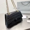 أكياس مسائية أكياس مسائية رفرف كروسة حقيبة كتف حقائب اليد محفظة رسالة معدنية Hasp Zipper Pocke Waltt Wallet