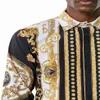 Vintage barock stil herr klänningsskjortor 2021 kunglig tryck skjorta män fest bröllop social streetwear manliga mäns casual307m