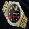 Top Quality Luxury Watches Wristwatch 18k Yellow Gold Watch Black Diamond Bezel 18038 Watch 36mm Automatic Mens Men's Watch W228e