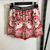 Vintage Print Shorts Sexy Sing Tank Top Zestawy 2PCS dla kobiet projektantki Letter Biegla