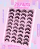 mink lashes naturais 20 pares
