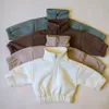 Kläder sätter barns fleece passar halv dragkedja isolera sportkläder hösten baby pojke tjejkläder set pullover tröja jacka topp byxor outfit 230918