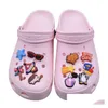 Charms Custom Clog Soft PVC Shoe Atacado BK Drop Delivery Jóias Descobertas Componentes DHDVS