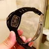 Richarmill İzle Tourbillon Otomatik Mekanik Kol saatleri İsviçre Kadın Saatleri Erkek Serisi RM6702 İzle Ultrathin Tam İçi Boş Otomatik Mekanik BA WNHYY