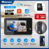 Campanelli Wsdcam Tuya WiFi Campanello senza fili Spioncino per occhi Telecamera da 4,3 pollici 1080P HD PIR Visione notturna Campanello per porte Monitor esterno Smart Home HKD230918