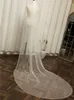 Véus de noiva moda longo com pérolas marca elegante acessórios de casamento catedral princesa véu pente